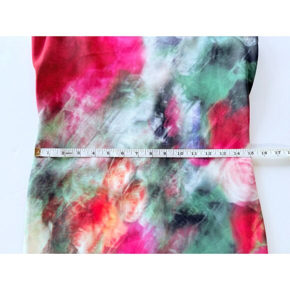 Adam Lippes Collective x RTR Floral Silky Slip Midi Dress in Red Green Multi 6 - Picture 16 of 16